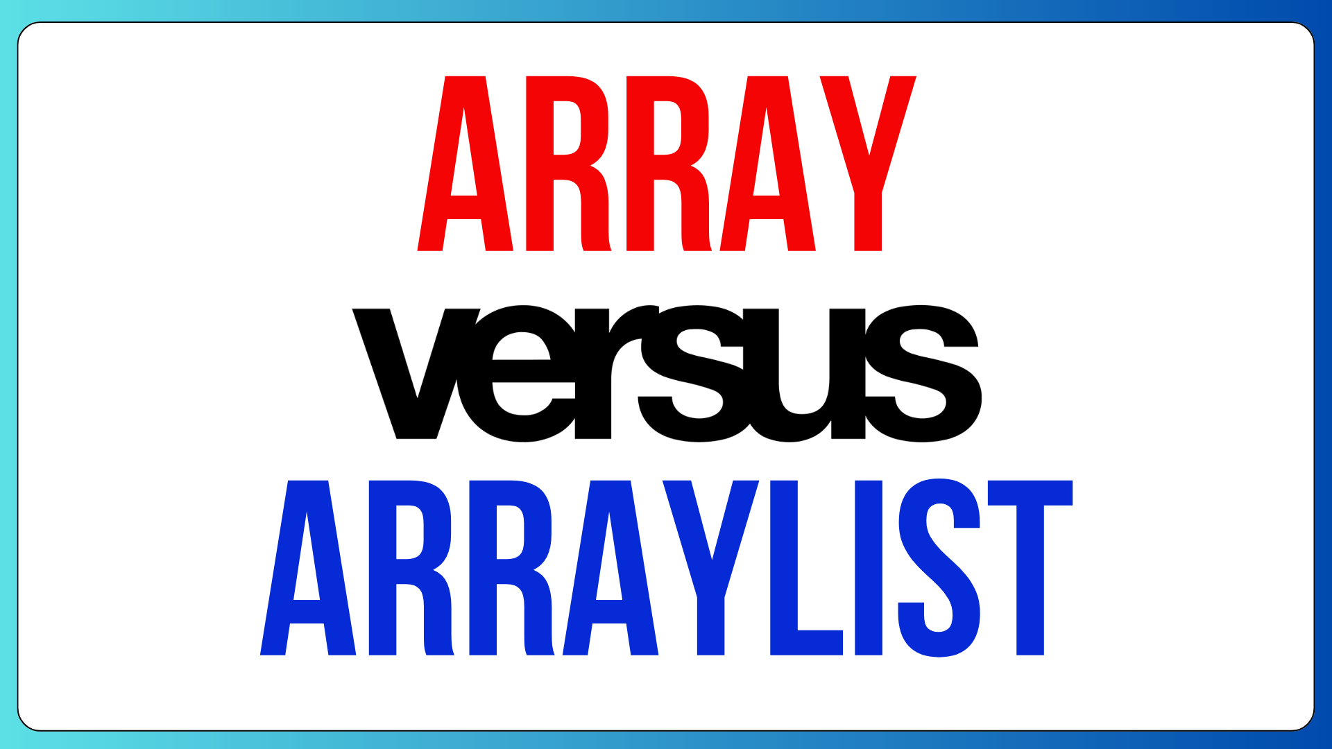 Array Vs ArrayList In Java 